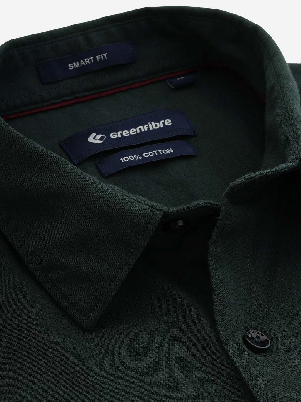 Bottle Green Solid Smart Fit Semi Casual Shirt | Pehervi
