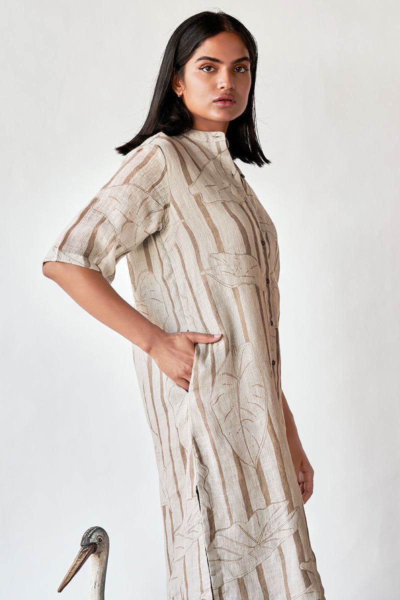 Foggy Dew and Space Grey Linen Co-ord Set
