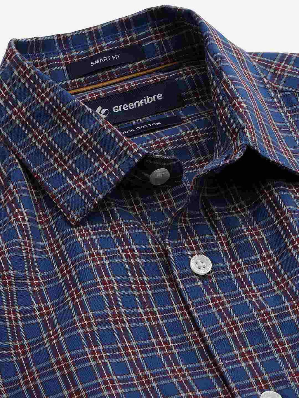 Dutch Blue Checked Smart Fit Semi Casual Shirt | Pehervi